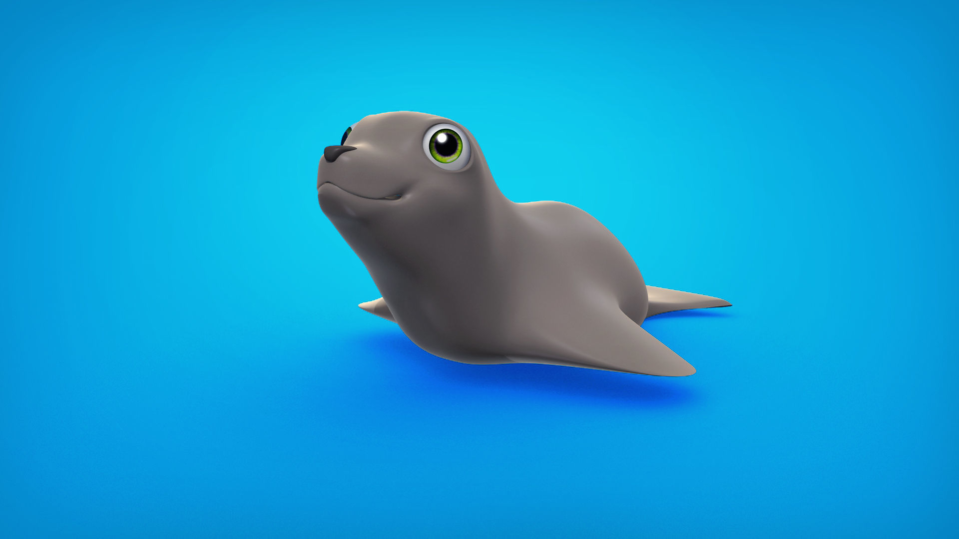 Seal cute character Low-poly 3D model Low-poly 3D model_5