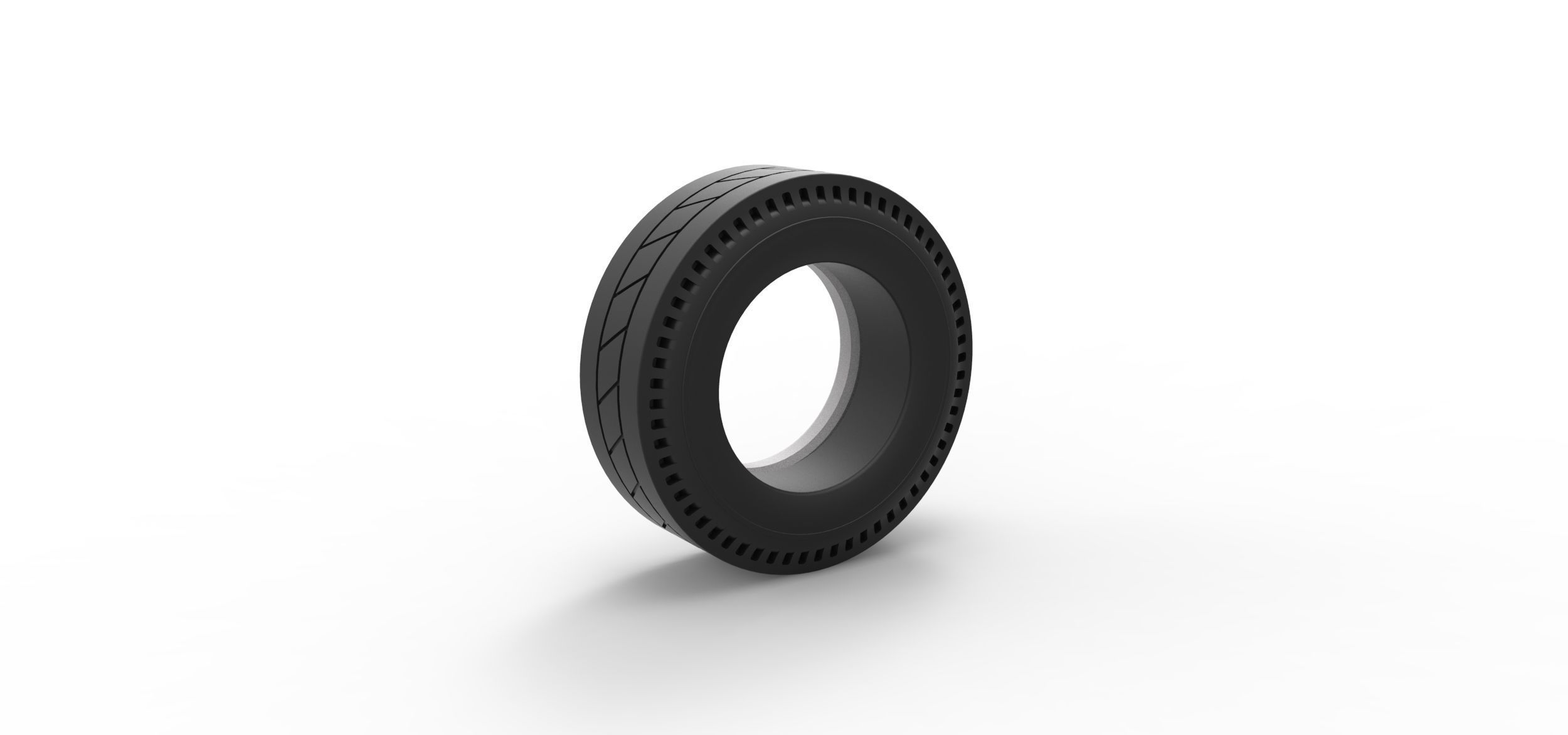 Whitewall rear tire of vintage dragster Version 11 Scale 1 to 25 3D print model_8