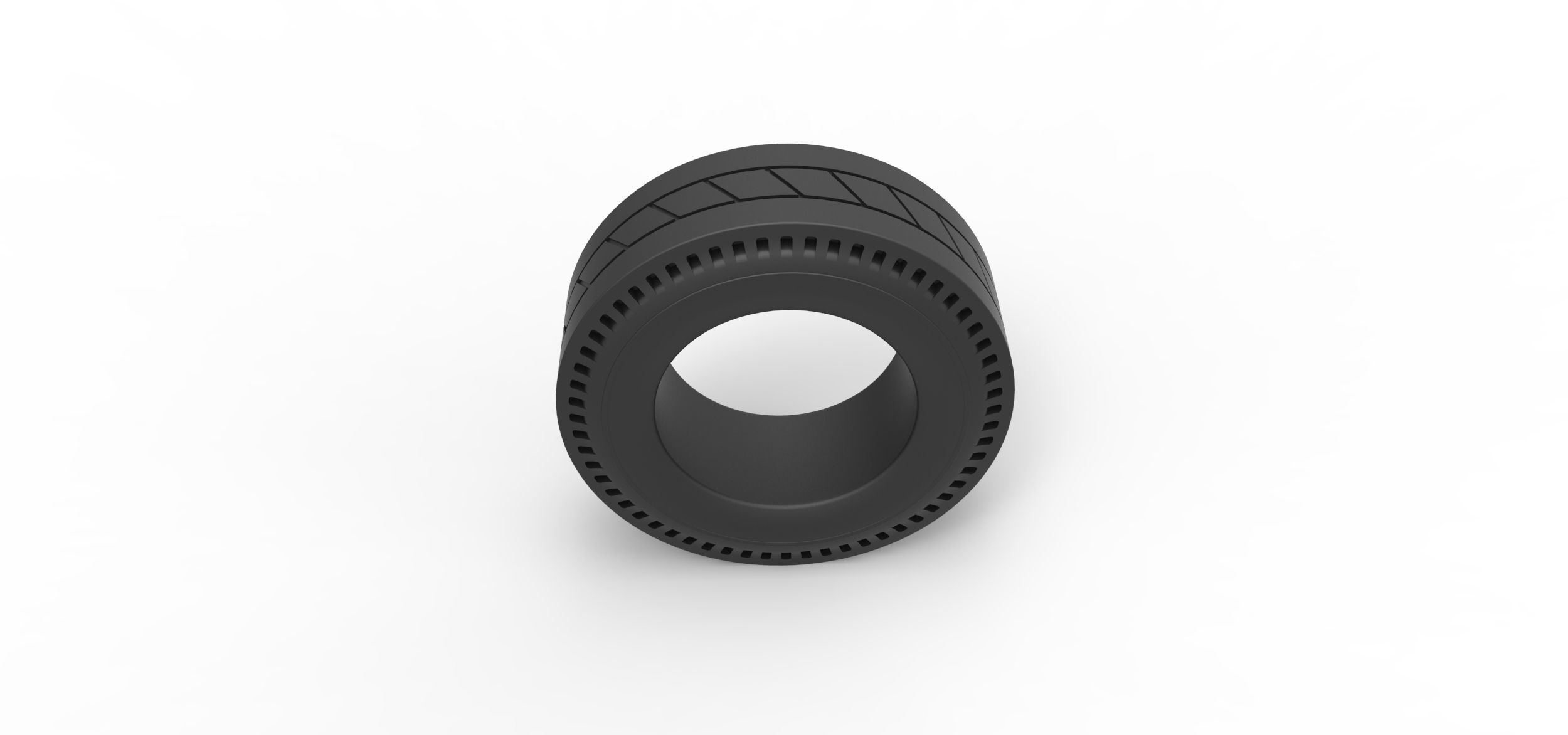 Rear tire of vintage dragster Version 11 Scale 1 to 25 3D print model_5