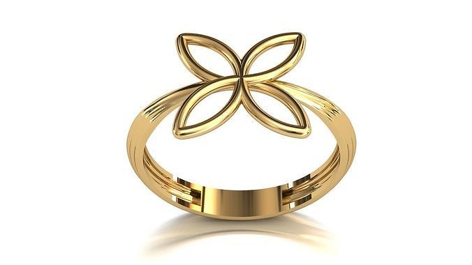 Simple beauty rings for womens Free 3D print model