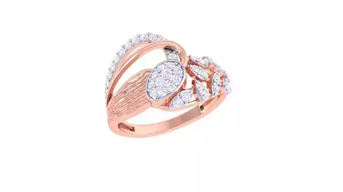High Jewelry Diamond Cocktail Ring 3dm stl obj