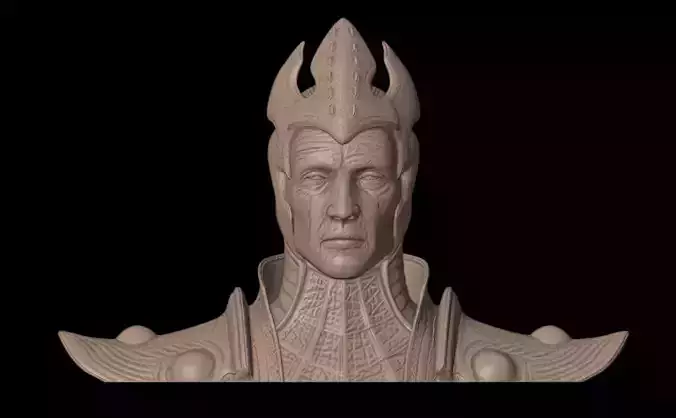 Shinnok Bust Vase from Mortal Kombat X sculpt and pot planter