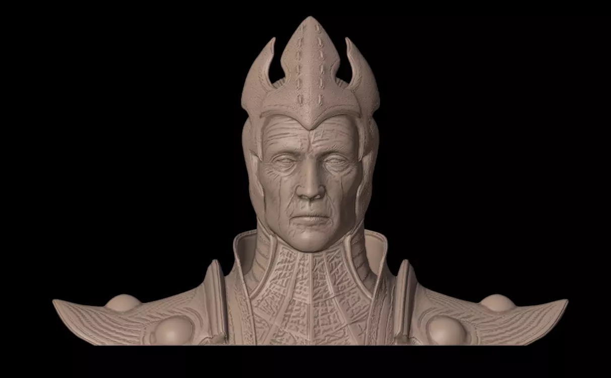 Shinnok Bust Vase from Mortal Kombat X sculpt and pot planter 3D print model_0