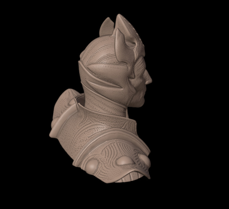 Shinnok Bust Vase from Mortal Kombat X sculpt and pot planter 3D print model_7
