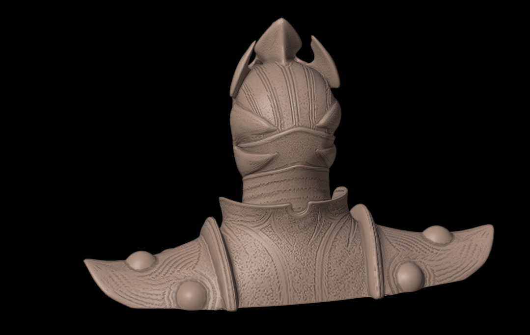 Shinnok Bust Vase from Mortal Kombat X sculpt and pot planter 3D print model_5