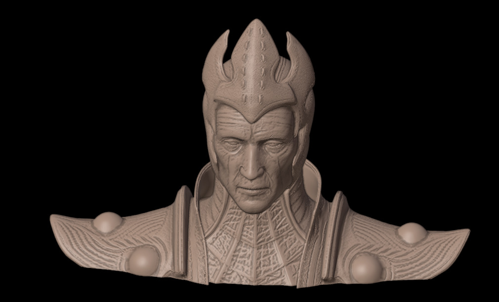 Shinnok Bust Vase from Mortal Kombat X sculpt and pot planter 3D print model_1
