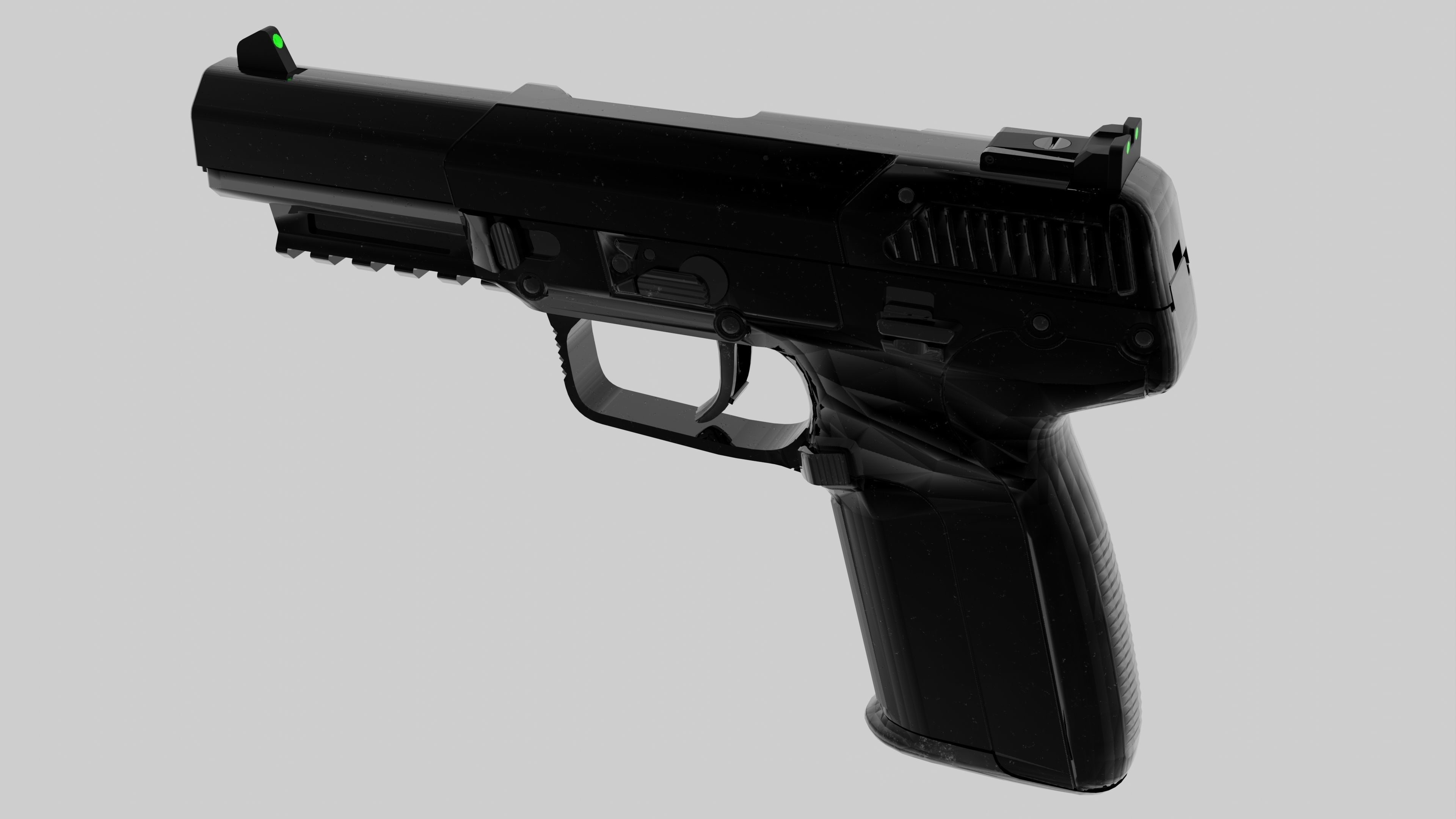 Five-Seven Low-poly 3D model_1