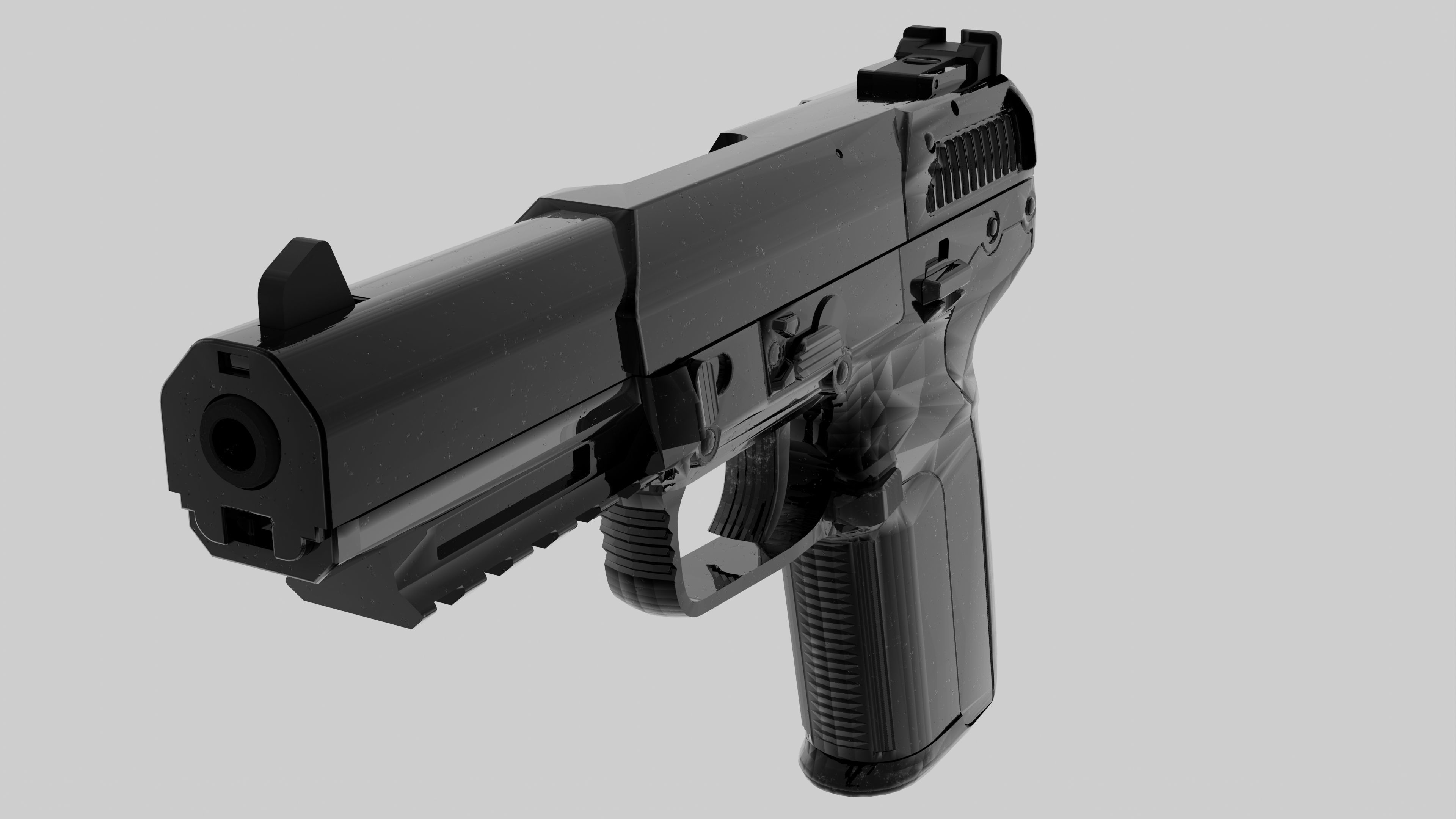 Five-Seven Low-poly 3D model_3