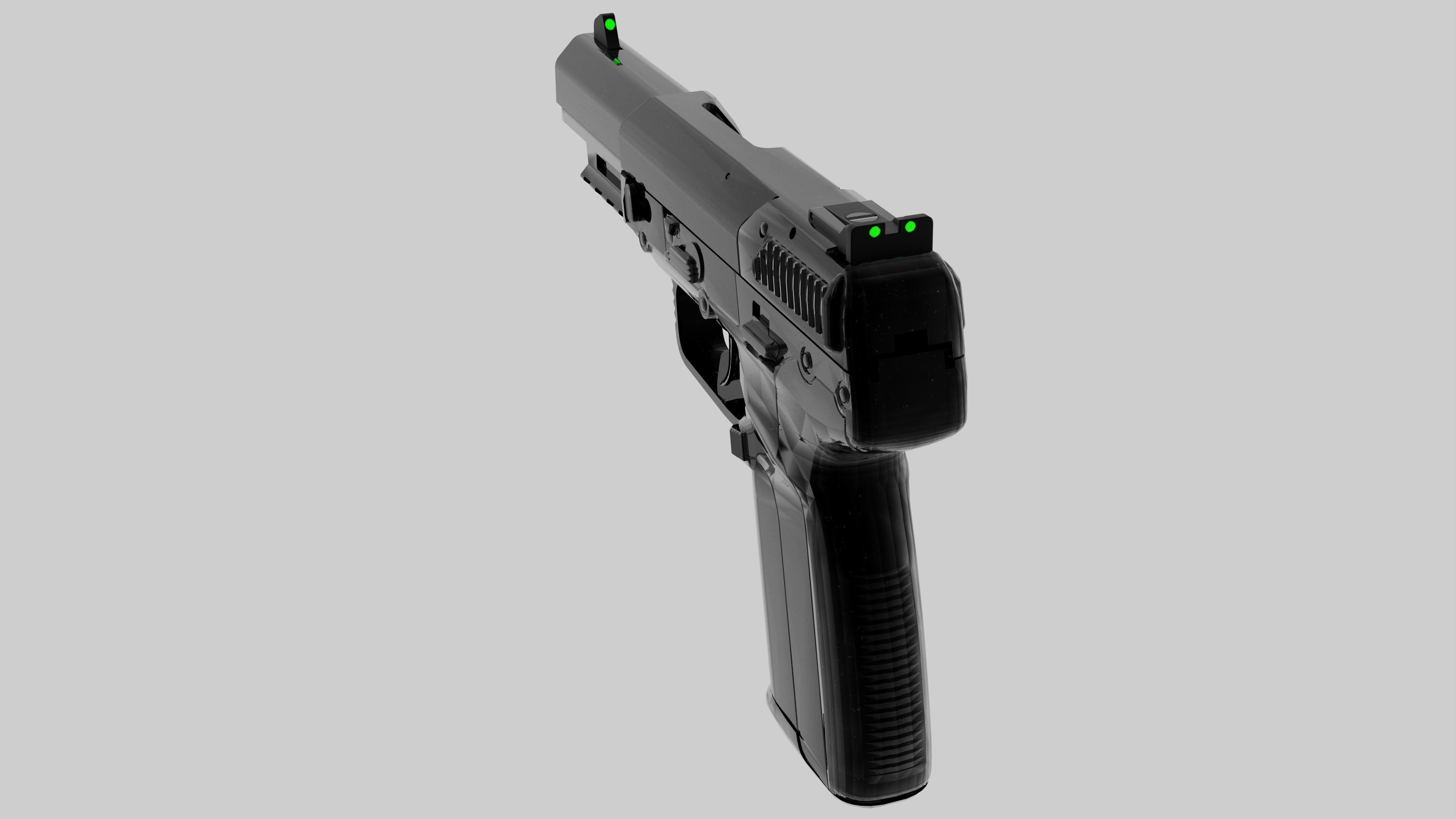 Five-Seven Low-poly 3D model_2