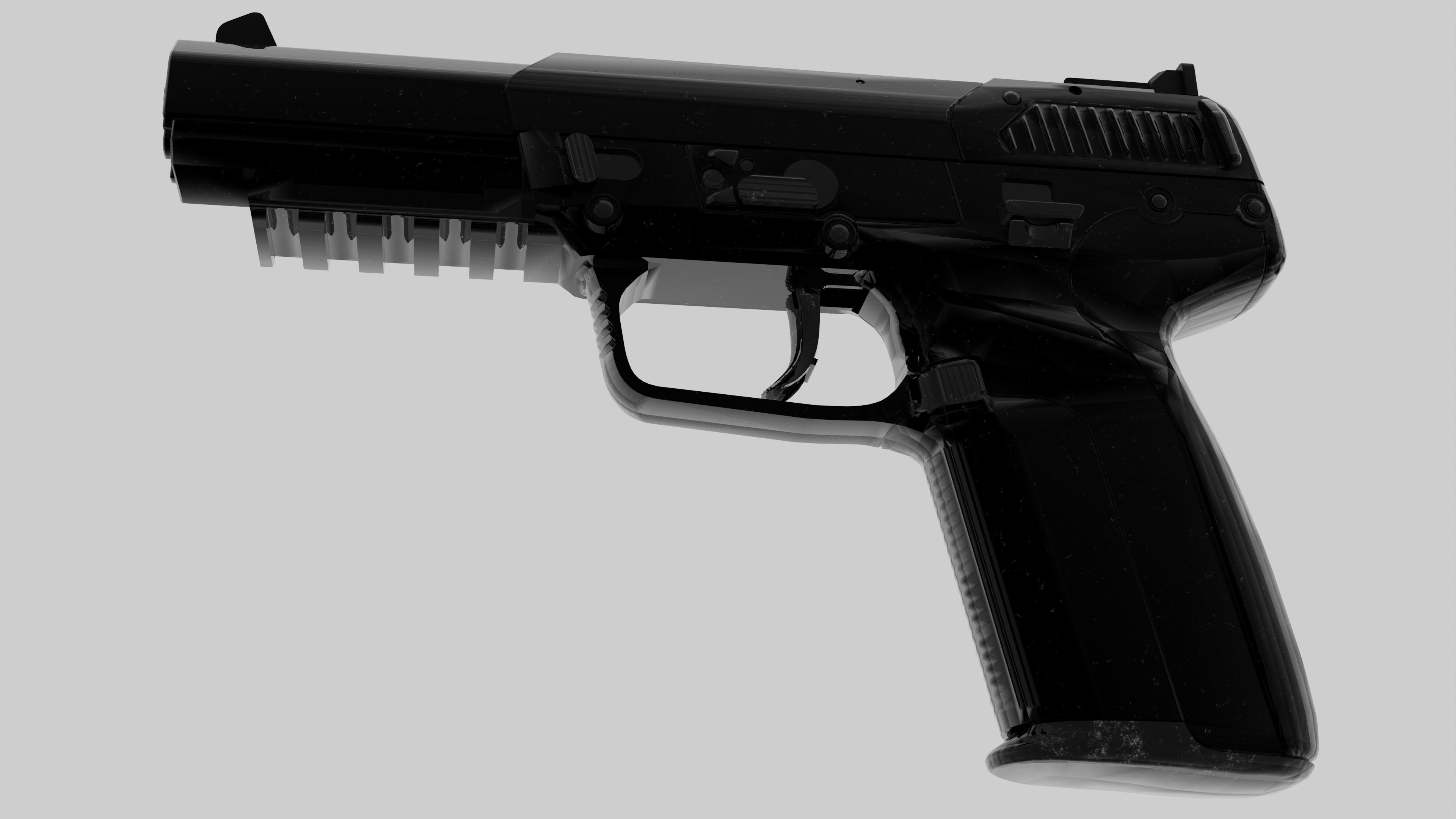 Five-Seven Low-poly 3D model_7