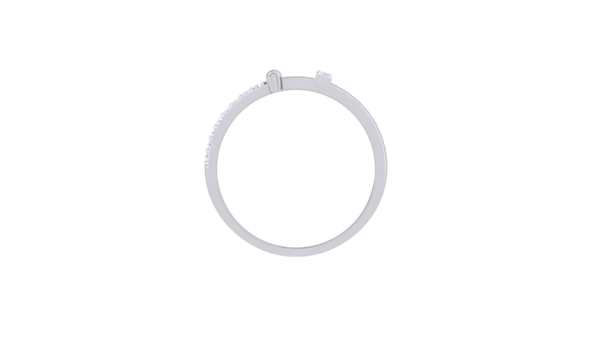 Wire High Jewelry Diamond Cocktail Ring 3dm stl obj 3D print model_12