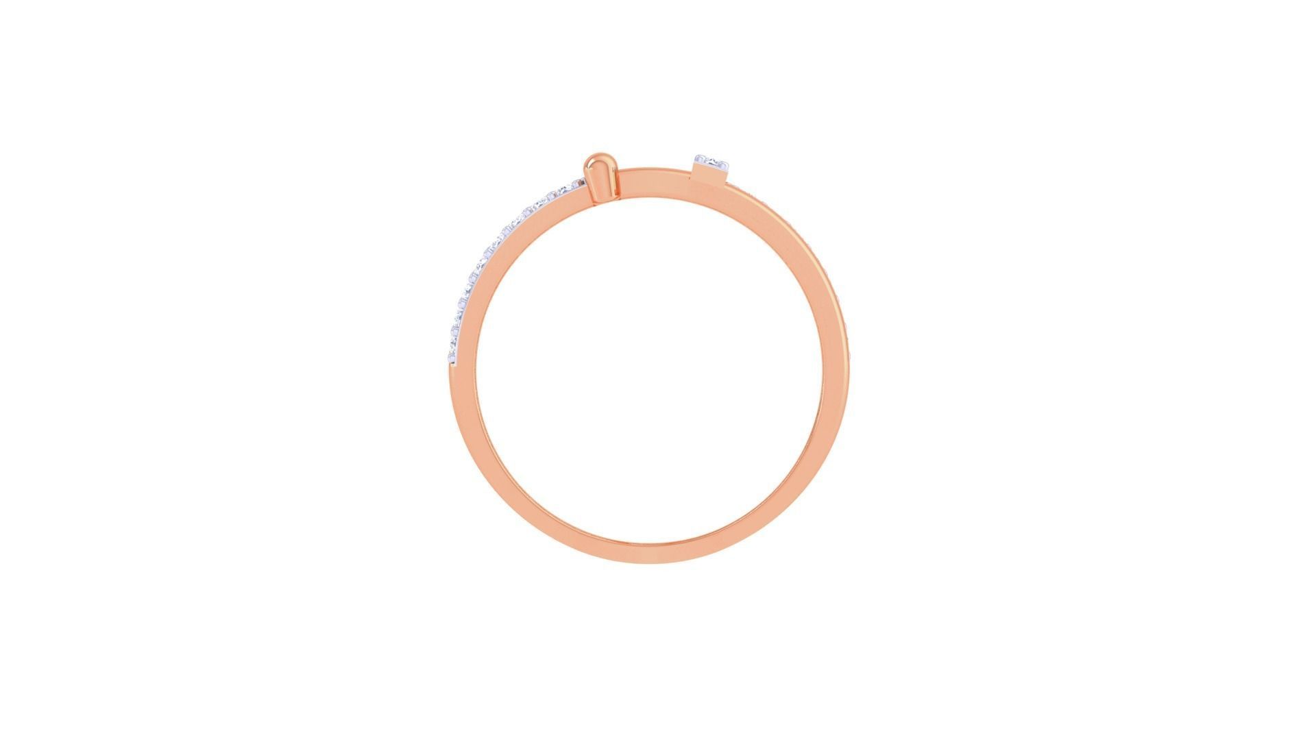 Wire High Jewelry Diamond Cocktail Ring 3dm stl obj 3D print model_10