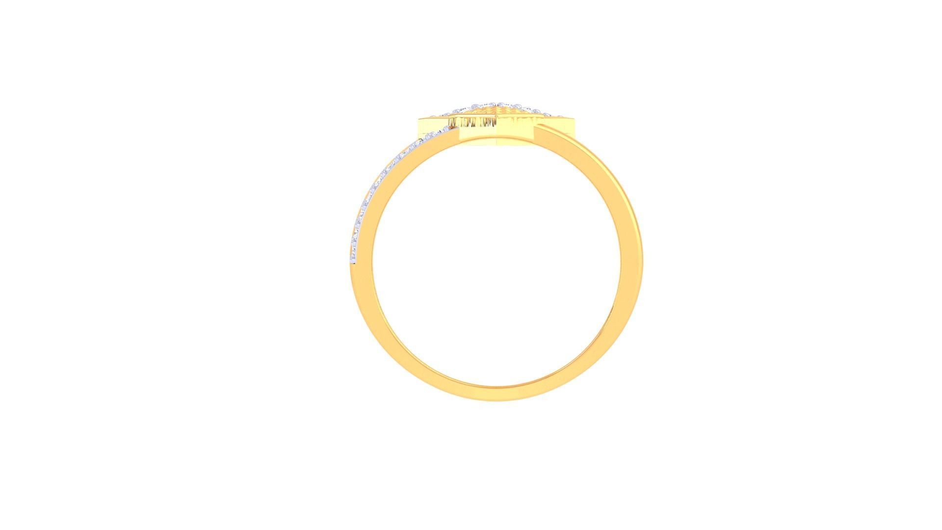 High Jewelry Diamond Cocktail Ring 3dm stl obj 3D print model_12