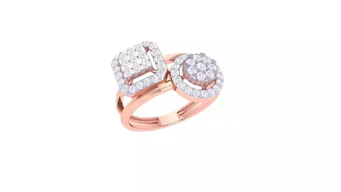High Jewelry Diamond Cocktail Ring 3dm stl obj