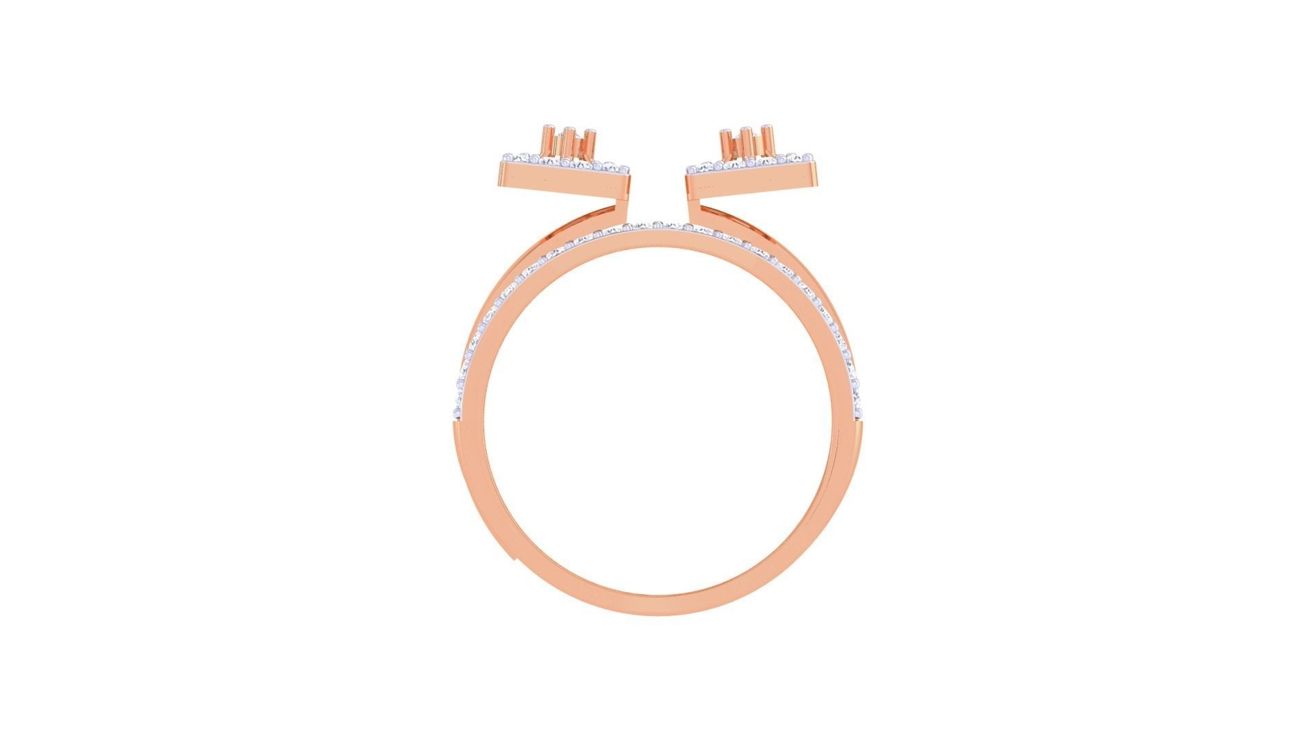 High Jewelry Diamond Cocktail Ring 3dm stl obj 3D print model_10