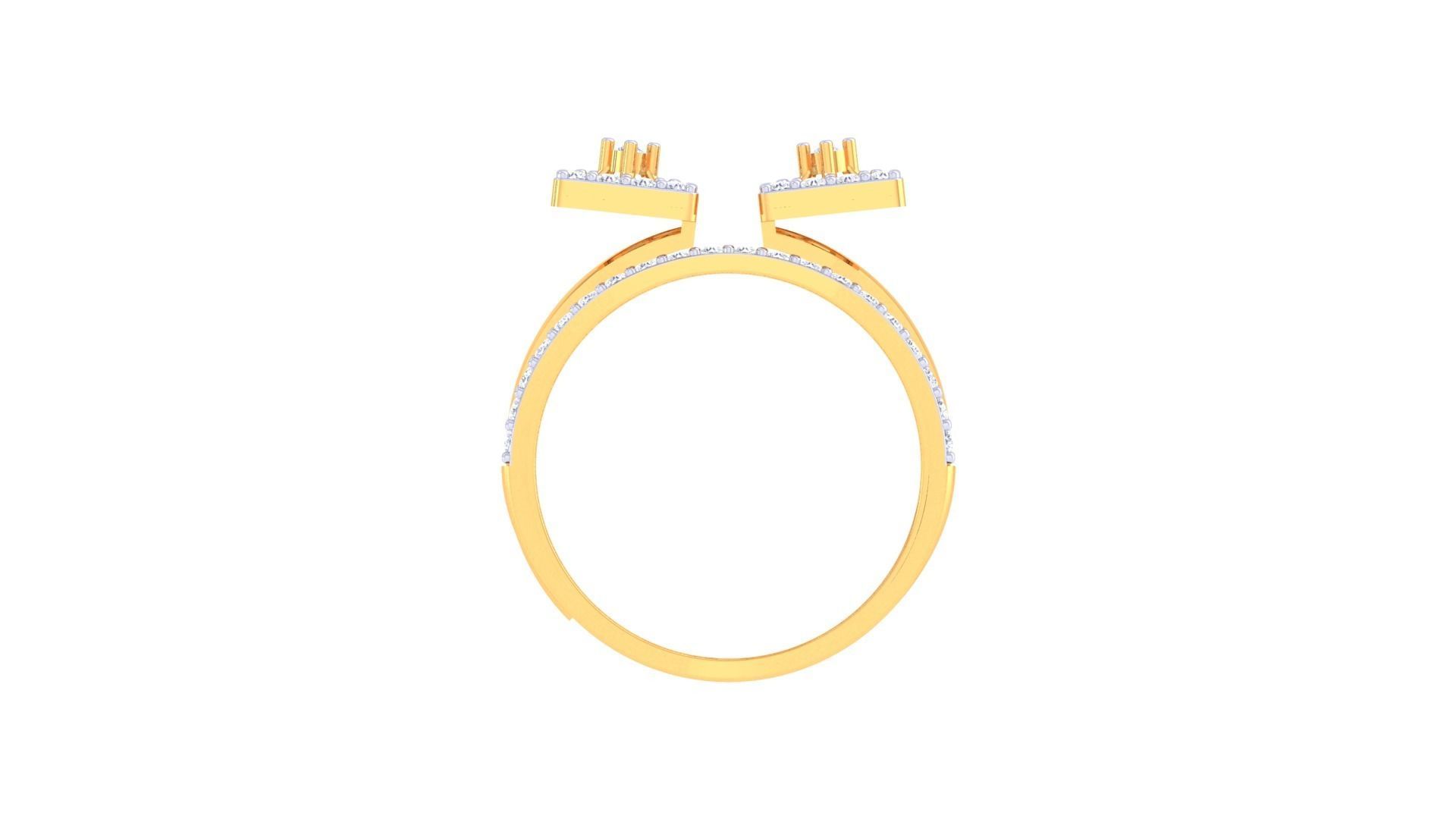 High Jewelry Diamond Cocktail Ring 3dm stl obj 3D print model_12