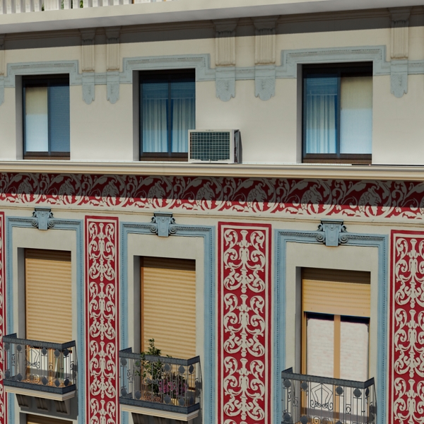 5 City Blocks Collection Low-poly 3D model_88