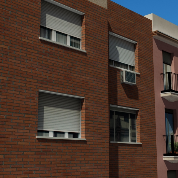 5 City Blocks Collection Low-poly 3D model_119