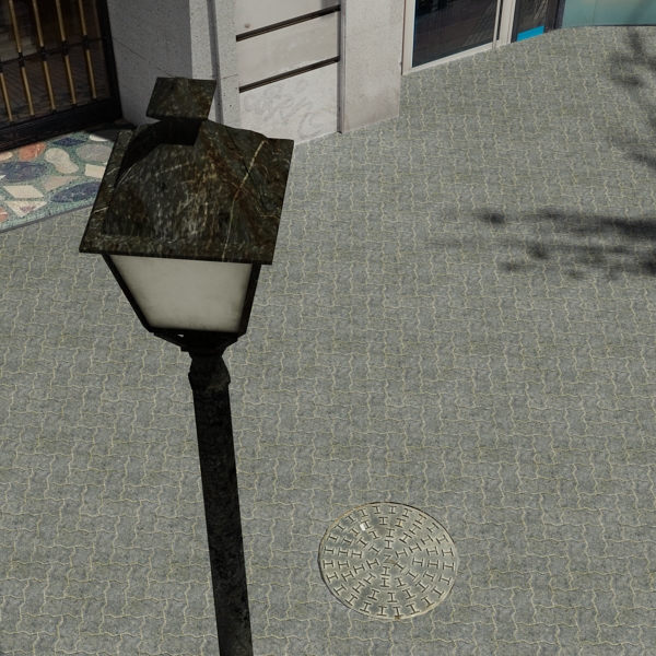 5 City Blocks Collection Low-poly 3D model_123