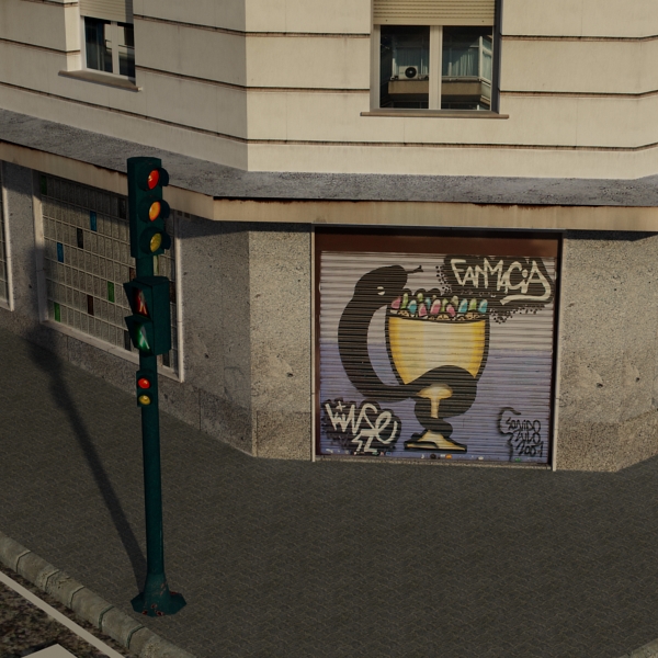 5 City Blocks Collection Low-poly 3D model_83