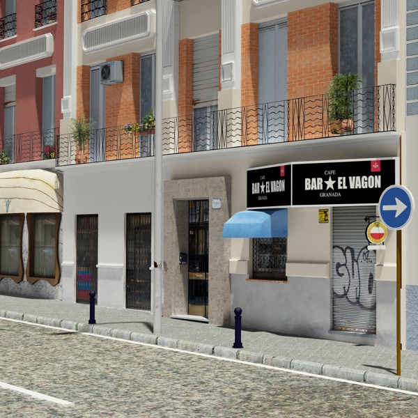 5 City Blocks Collection Low-poly 3D model_25