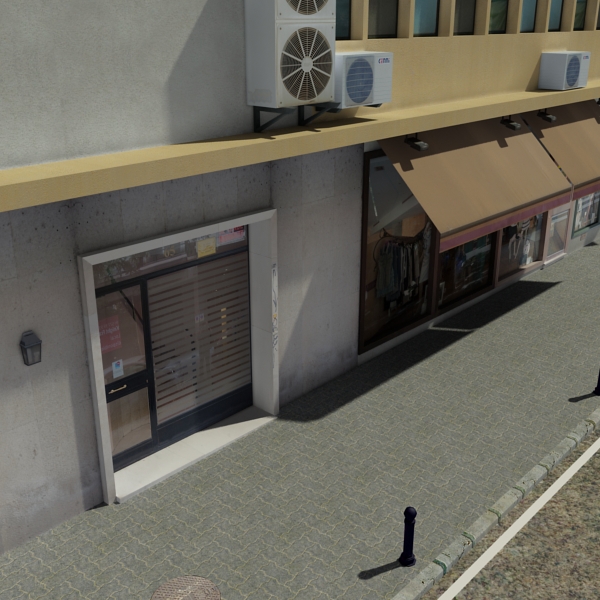 5 City Blocks Collection Low-poly 3D model_60