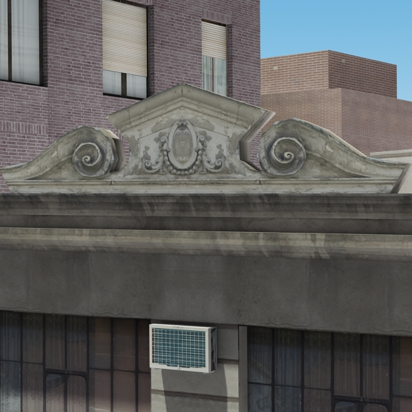 5 City Blocks Collection Low-poly 3D model_30