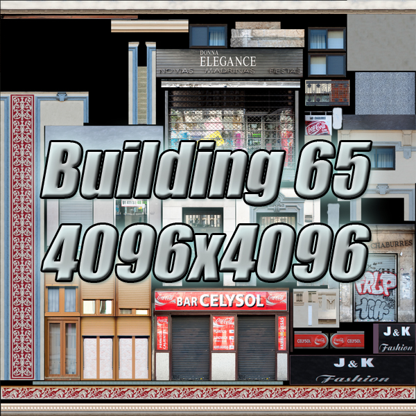 5 City Blocks Collection Low-poly 3D model_183