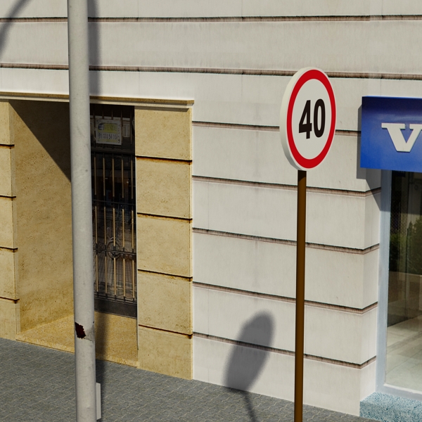 5 City Blocks Collection Low-poly 3D model_84