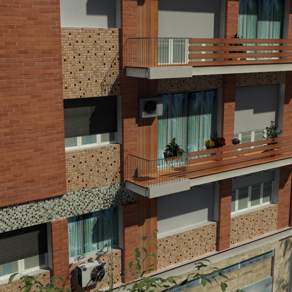 5 City Blocks Collection Low-poly 3D model_159