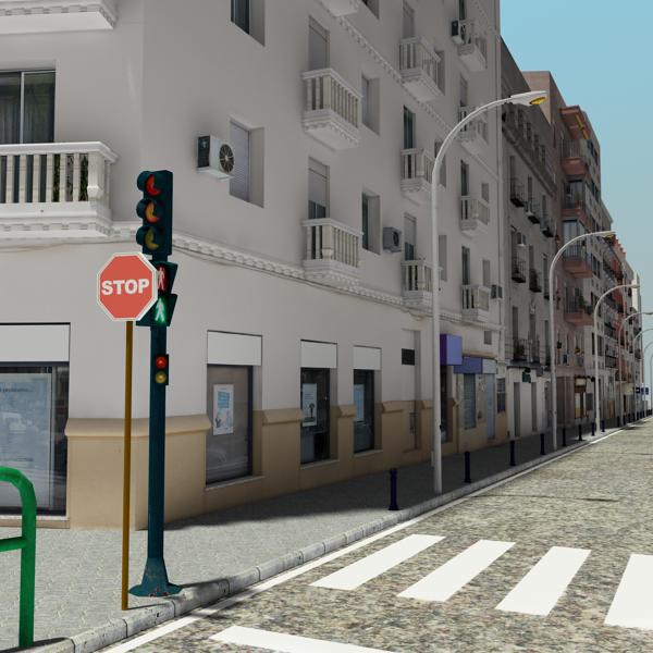 5 City Blocks Collection Low-poly 3D model_2
