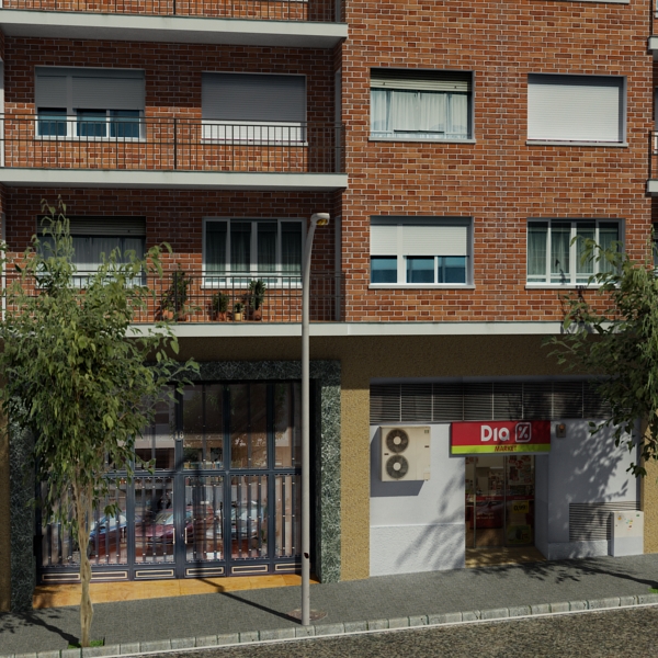 5 City Blocks Collection Low-poly 3D model_154