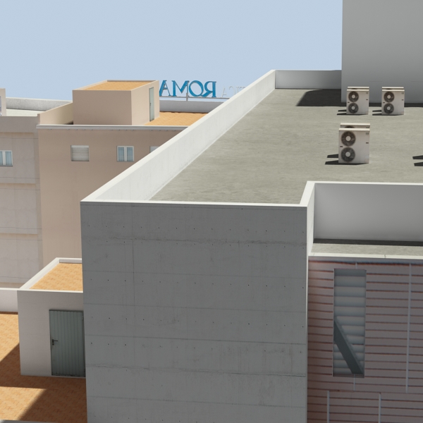 5 City Blocks Collection Low-poly 3D model_23