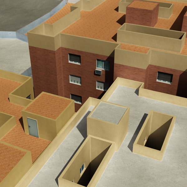 5 City Blocks Collection Low-poly 3D model_166