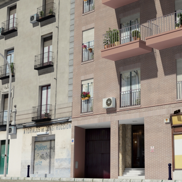 5 City Blocks Collection Low-poly 3D model_27