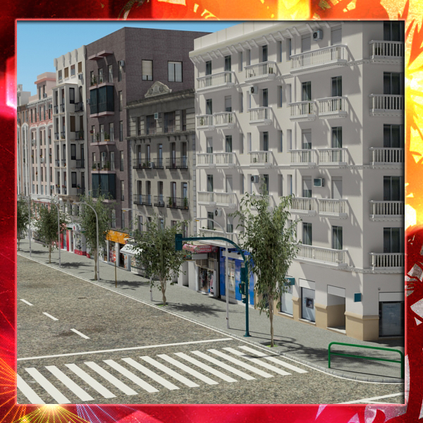 5 City Blocks Collection Low-poly 3D model_1