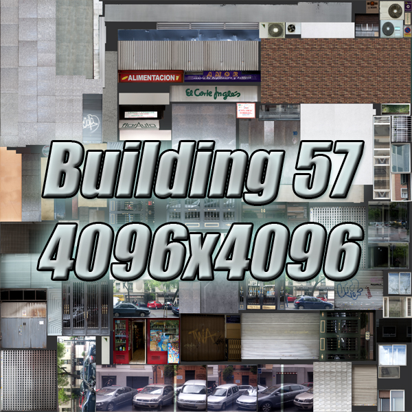 5 City Blocks Collection Low-poly 3D model_180