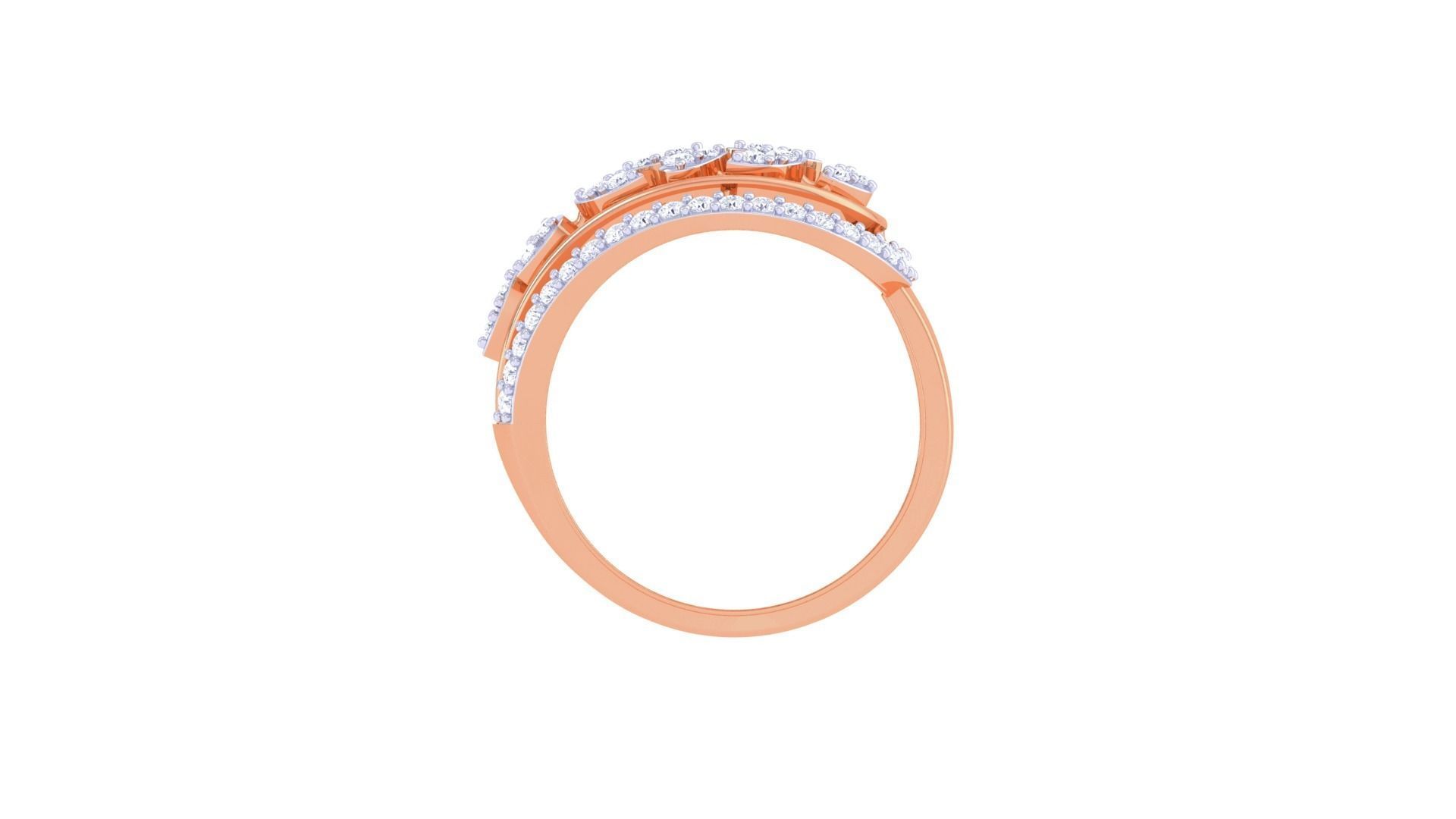 High Jewelry Diamond Cocktail Ring 3dm stl obj 3D print model_12