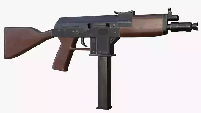 AK-9u Low-poly 3D model