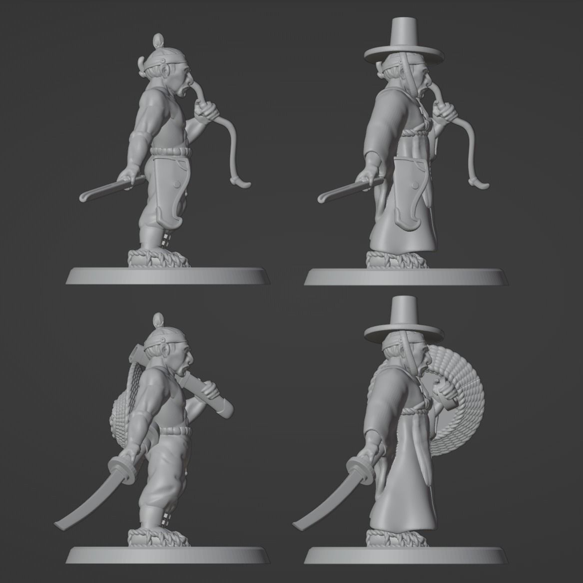 Dwarf Seonbi Miniature 3D print model_3