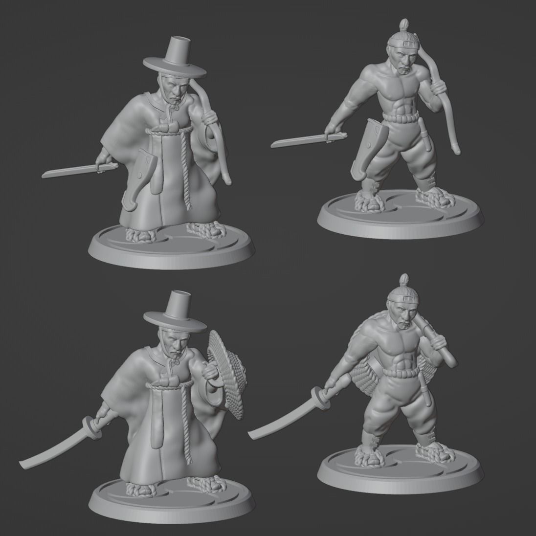 Dwarf Seonbi Miniature 3D print model_4