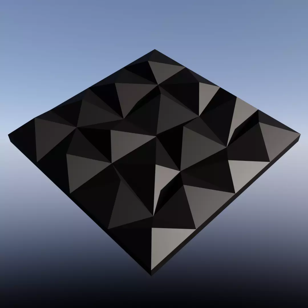 wall panel 3d triangles 3D print model_0