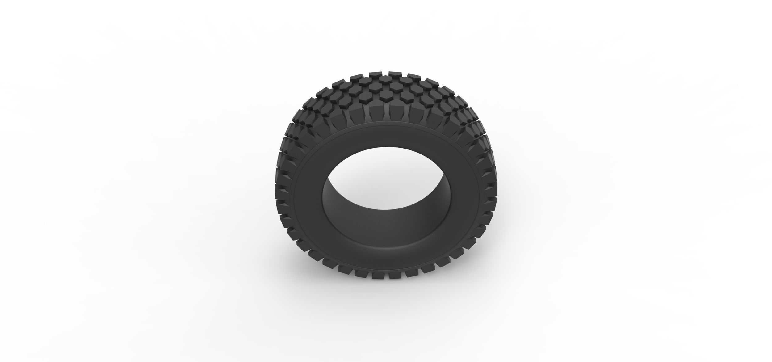 Offroad tire 79 Scale 1 to 25 3D print model_5