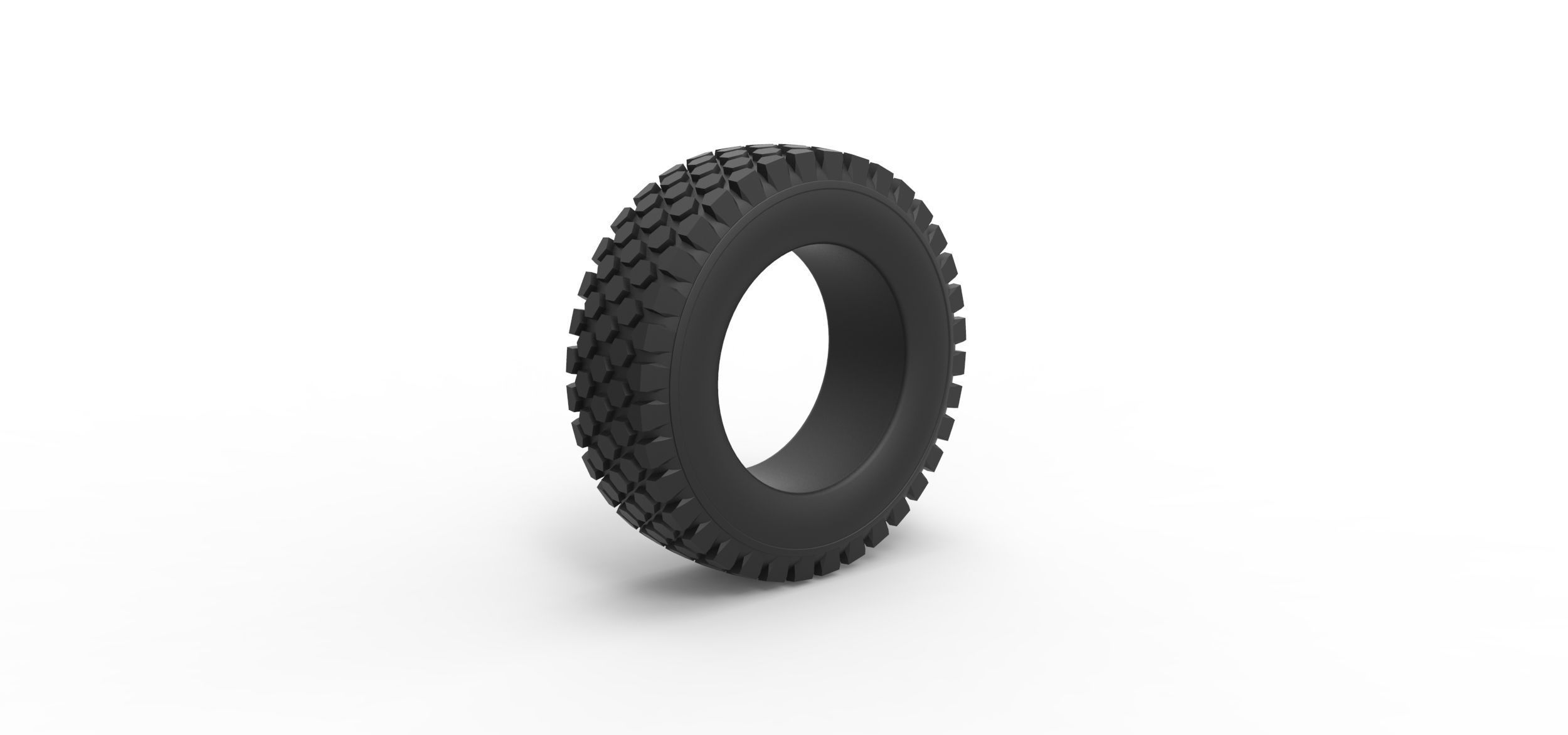 Offroad tire 79 Scale 1 to 25 3D print model_1