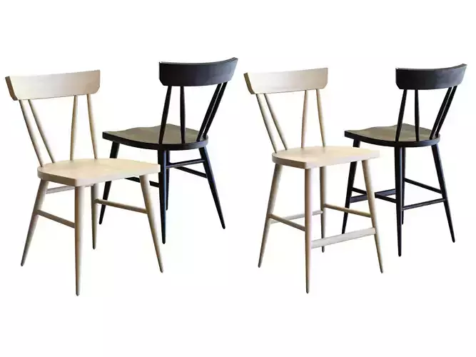 Crate and Barrel Juni Chair and Stool