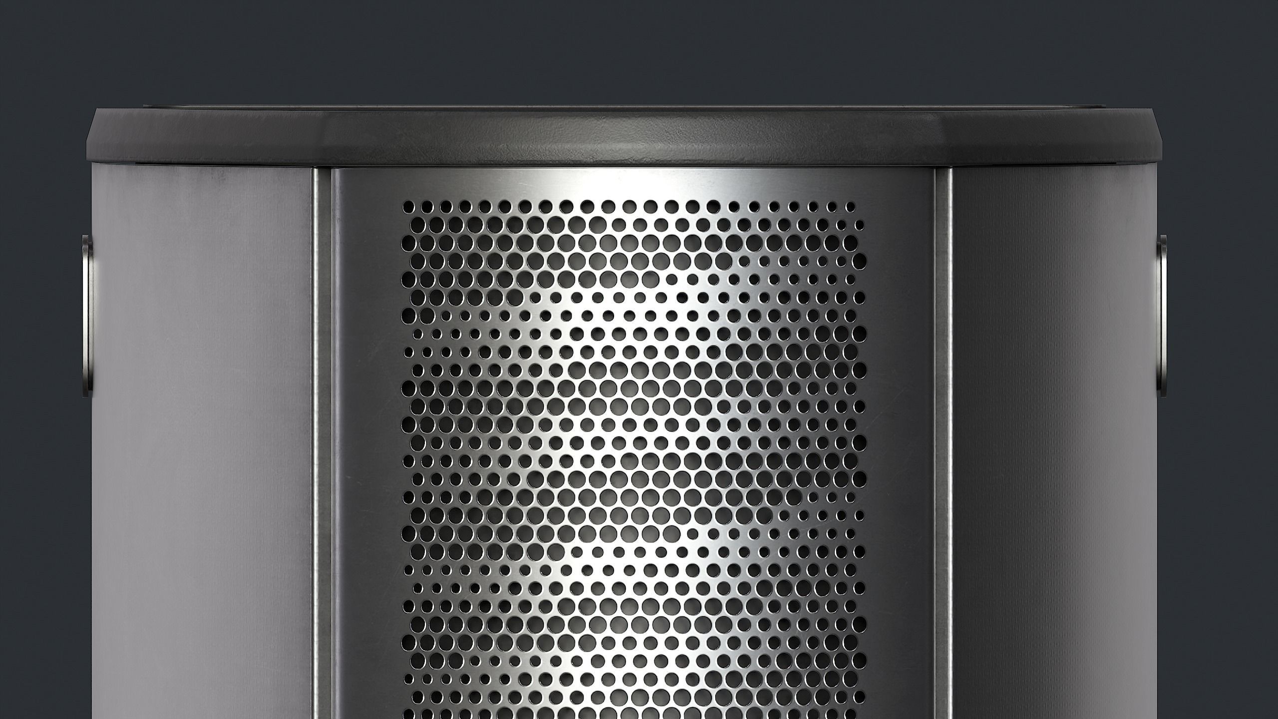 Street Trash Can 22 PBR Game Ready Low-poly 3D model_21