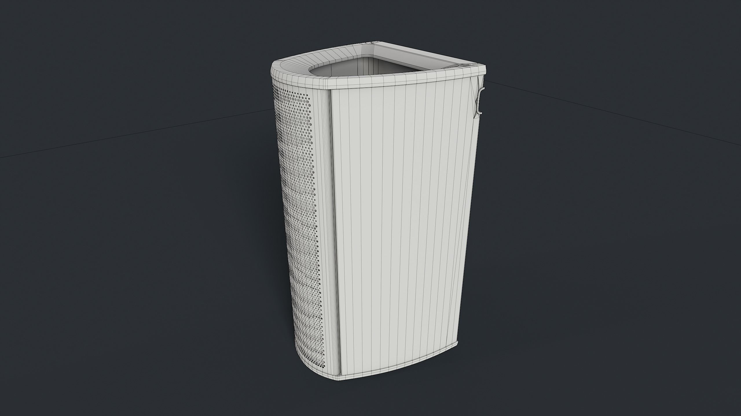 Street Trash Can 22 PBR Game Ready Low-poly 3D model_23