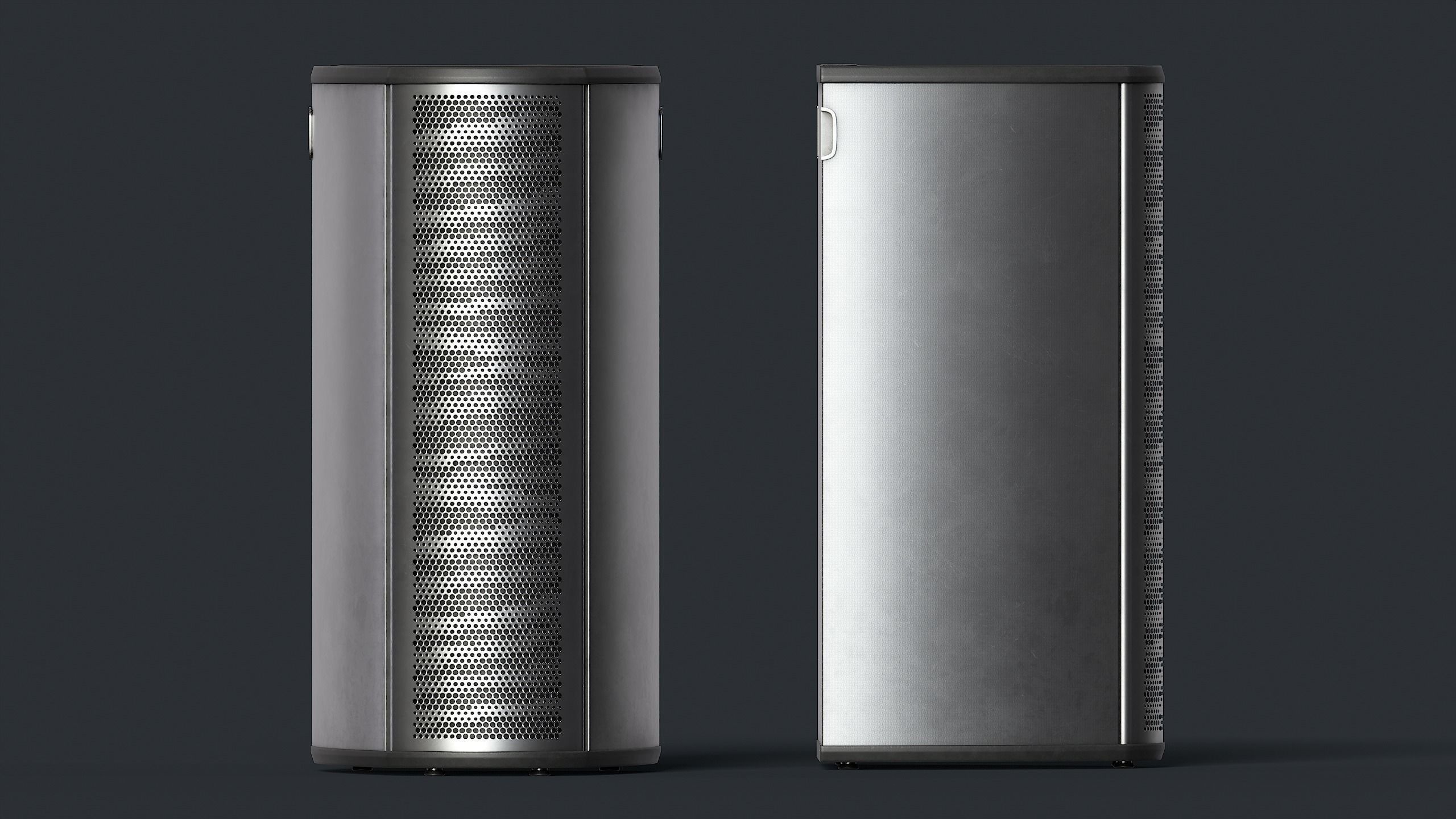 Street Trash Can 22 PBR Game Ready Low-poly 3D model_20