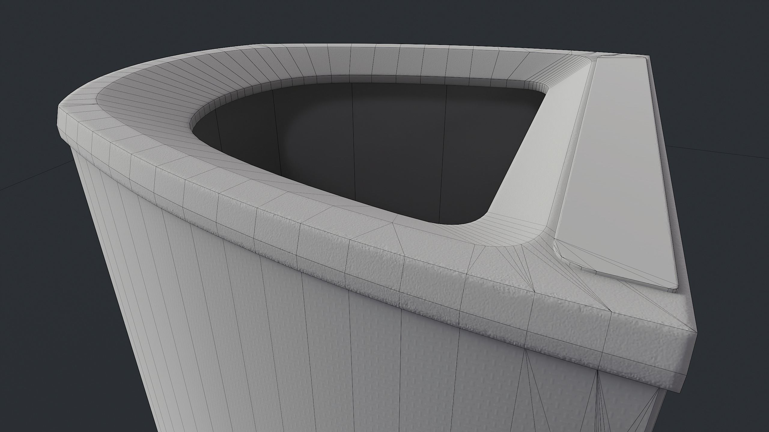 Street Trash Can 22 PBR Game Ready Low-poly 3D model_27