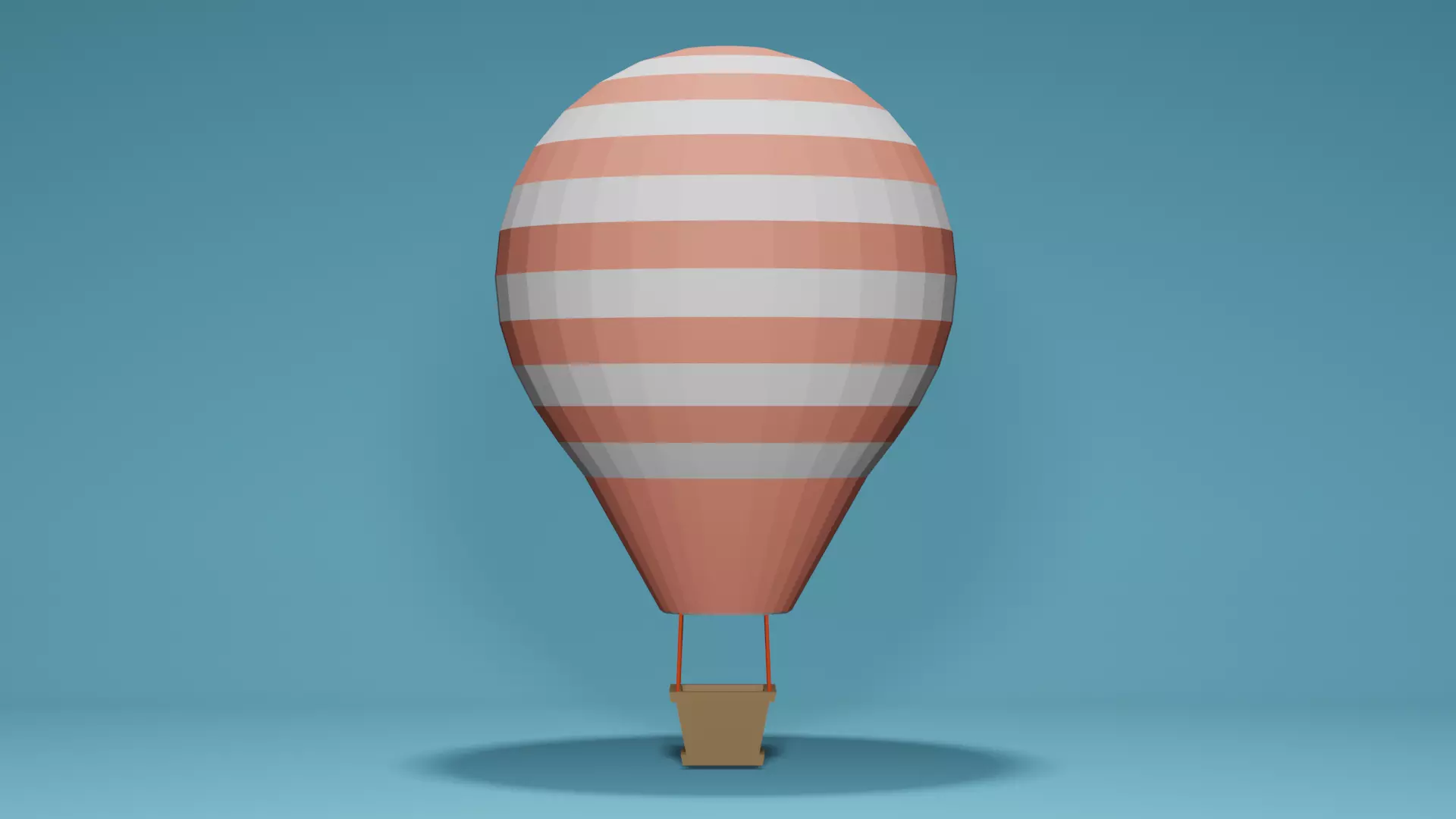 Hot Air Baloon Free low-poly 3D model_0